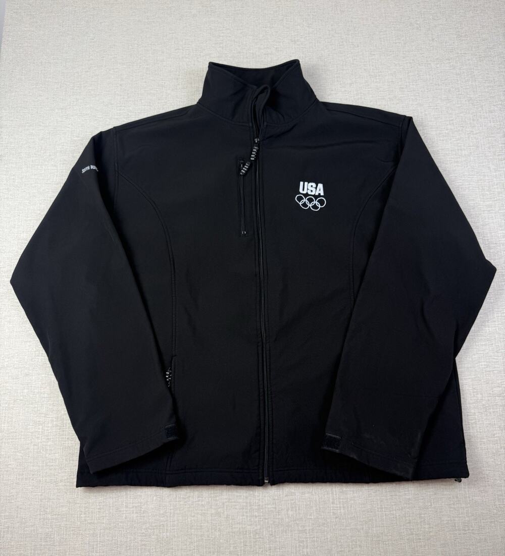 Spring Mountain USA Olympics Soft Shell Jacket Men’s XXXL Black Full Zip
